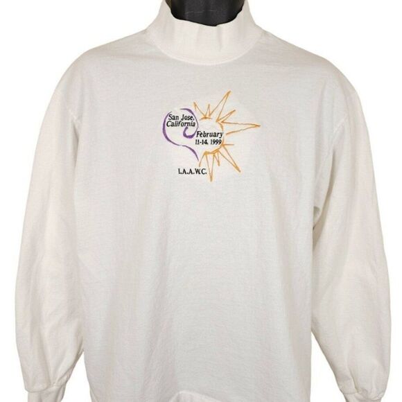 Vintage International Womens Conference T Shirt Mens Size Large White 90s 1999 - Picture 1 of 6